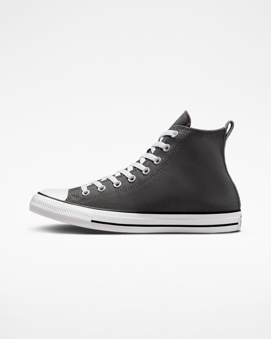 Tenis Converse Chuck Taylor All Star Woven Twill Cano Alto Masculino Cinzentas Pretas | PT I0P3570